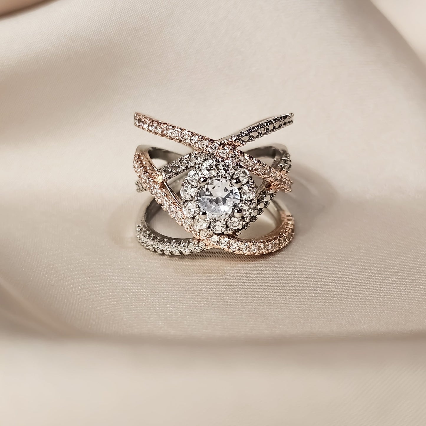 Diamond CZ Zirconia Statement Ring - FAH Jewelry