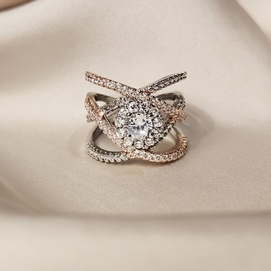 Diamond CZ Zirconia Statement Ring - FAH Jewelry