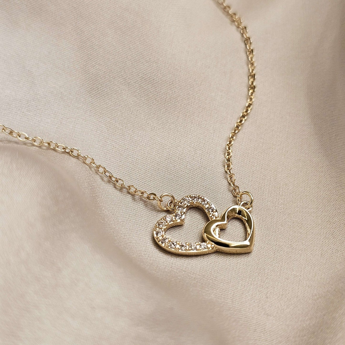 Double Heart Creative Trendy Pendant Necklace - FAH Jewelry