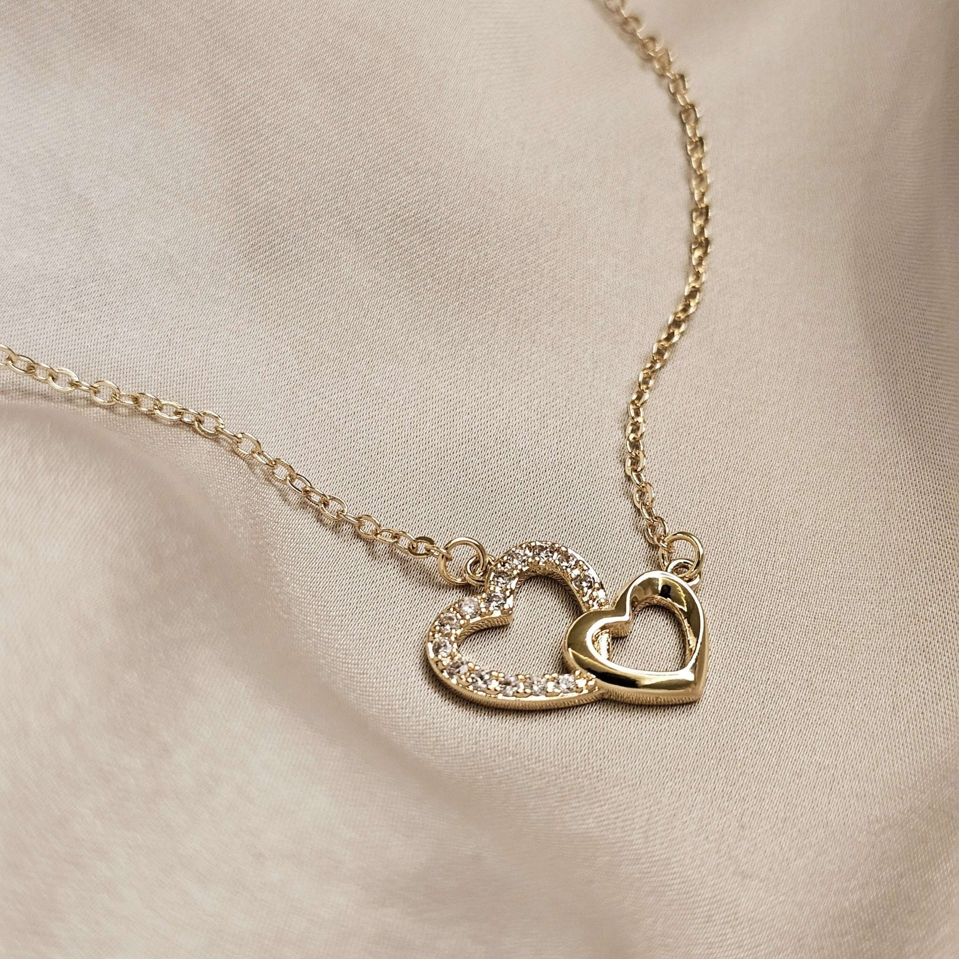 Double Heart Creative Trendy Pendant Necklace - FAH Jewelry