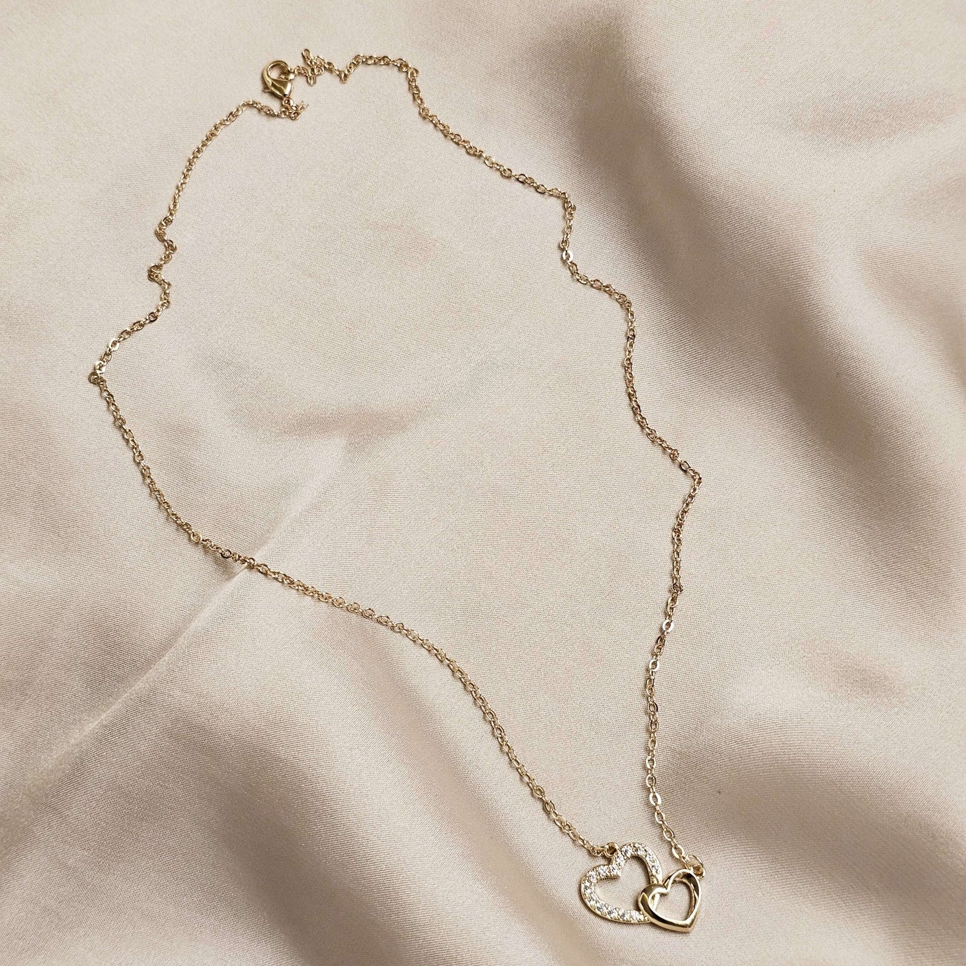 Double Heart Creative Trendy Pendant Necklace - FAH Jewelry