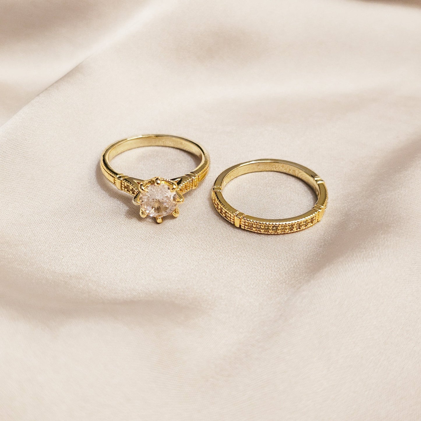 Dual Gleam Gold Plated Ring - FAH Jewelry