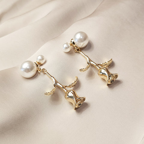 European American Style Pearl Earrings