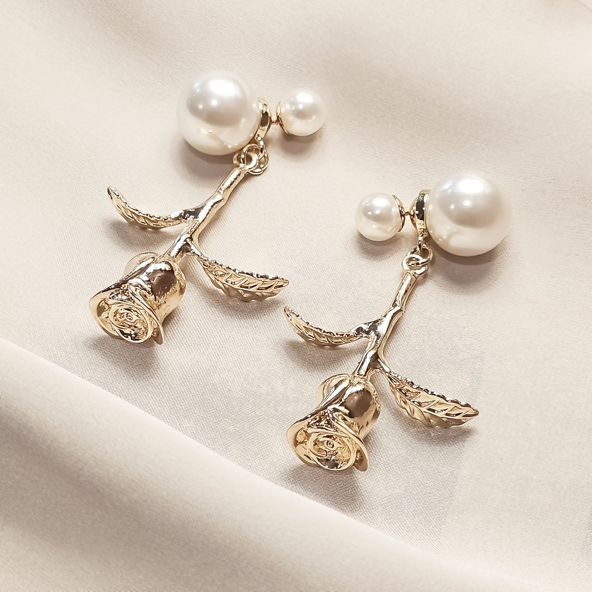 European American Style Pearl Earrings