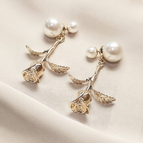 European American Style Pearl Earrings