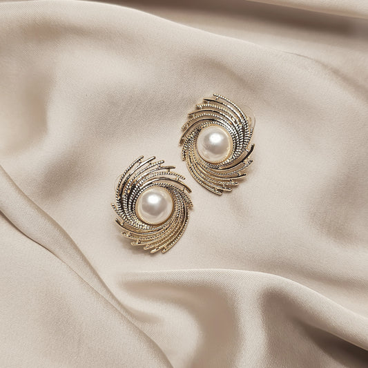 MONET Pearl Swirl Earrings