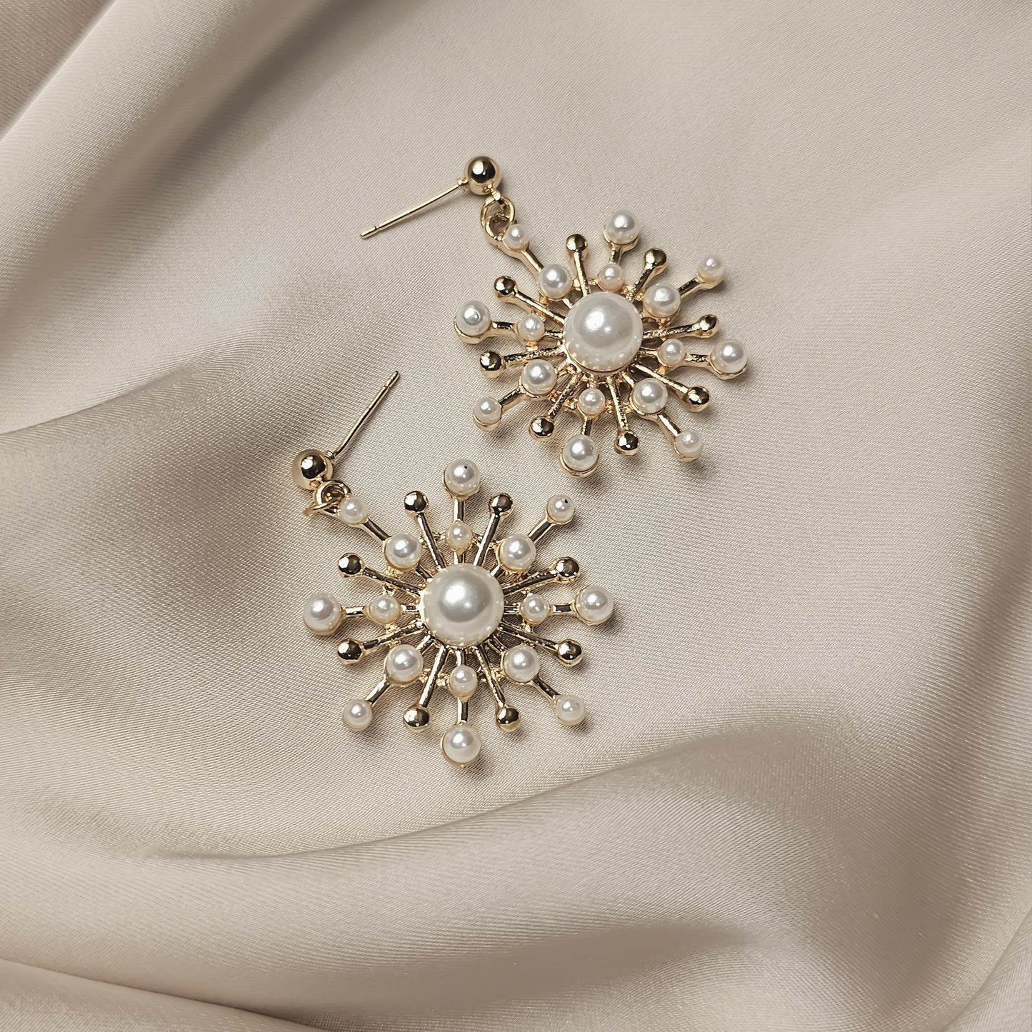 Gold Flower Earrings