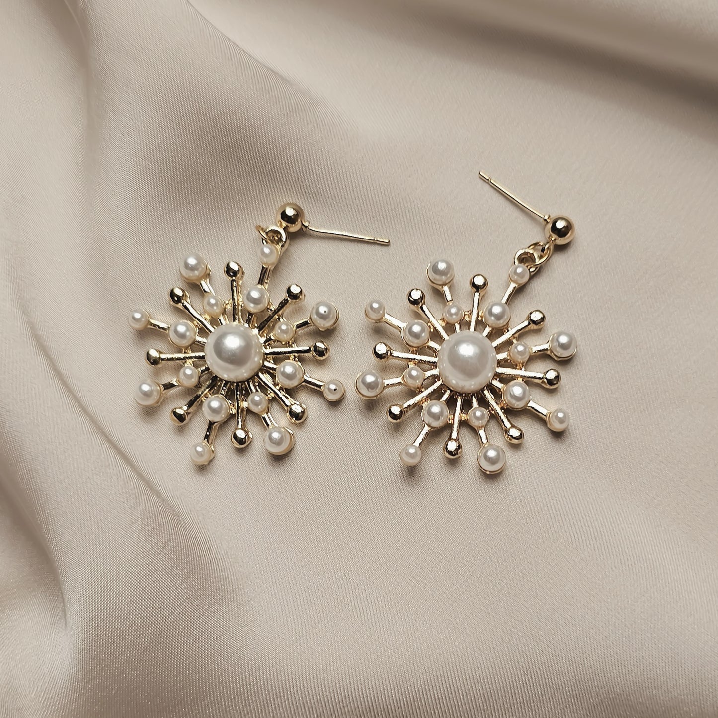 Gold Flower Earrings