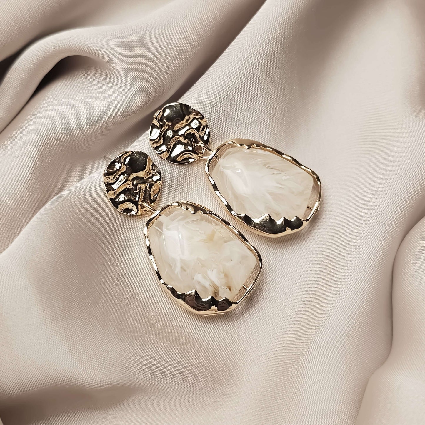 Vintage Inspired statement amazonite earrings