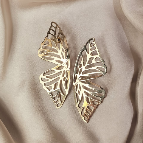 Zinc Alloy Butterfly-Shape Earrings