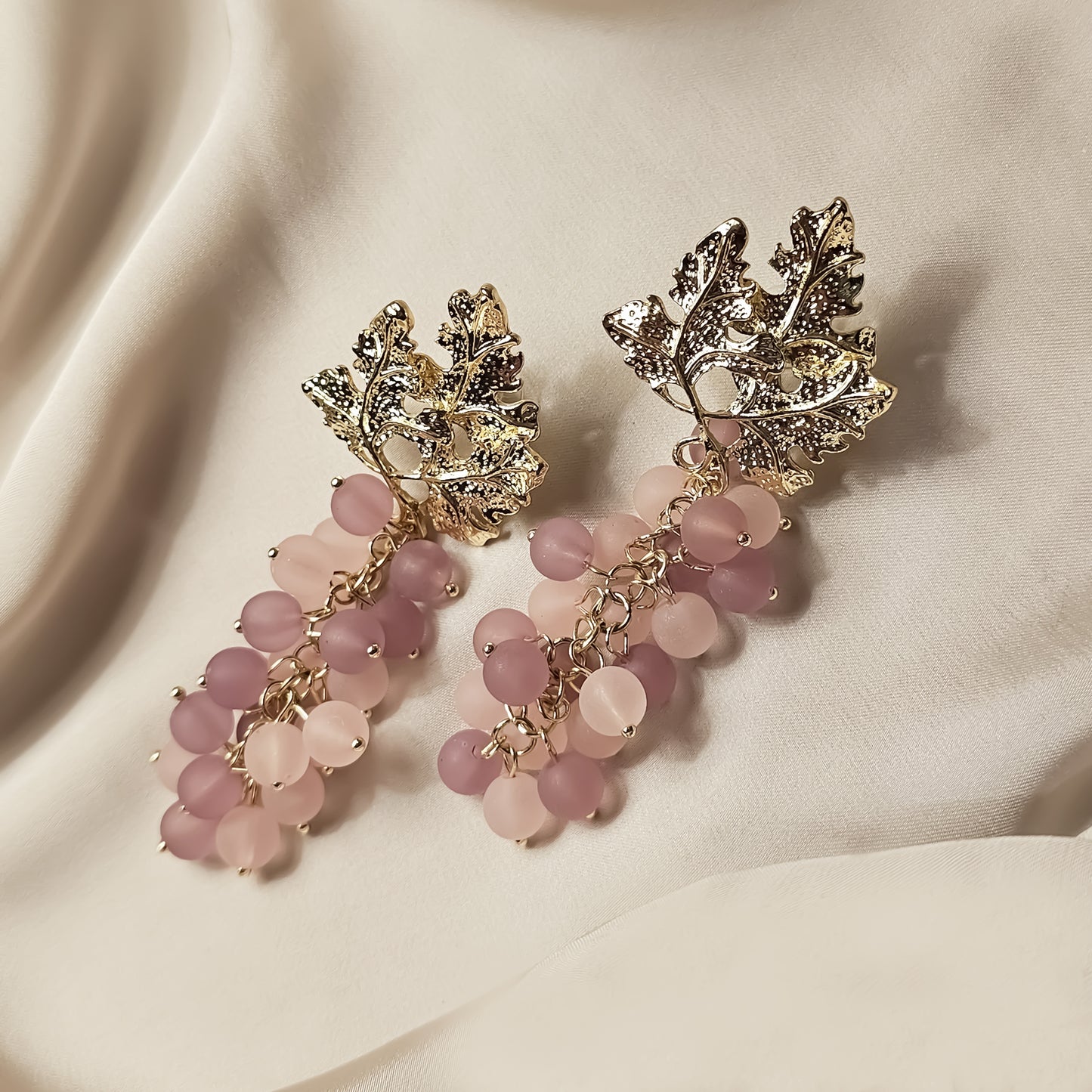 Vintage Crystal Leaf Luxury Earrings