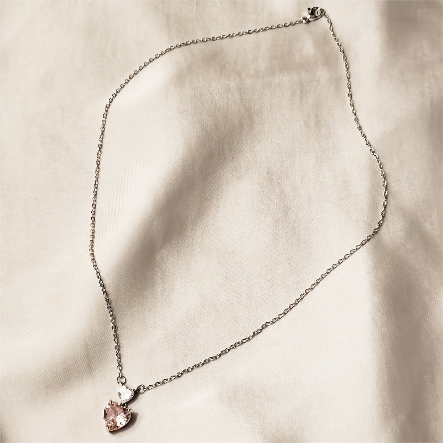 Elegant Attractive Heart Drop Silver Pendant - FAH Jewelry