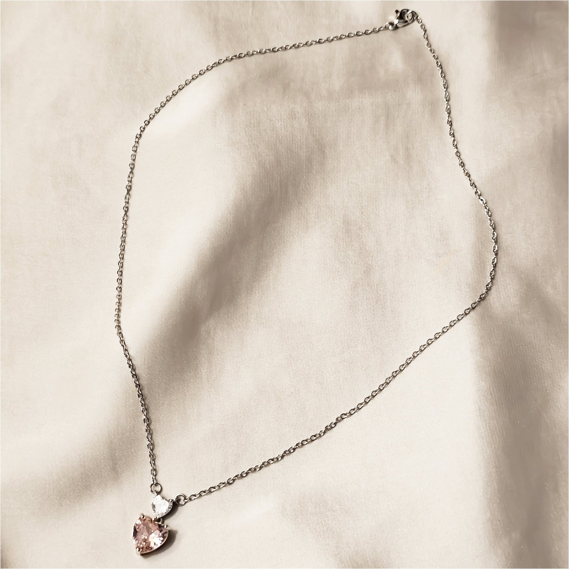 Elegant Attractive Heart Drop Silver Pendant - FAH Jewelry