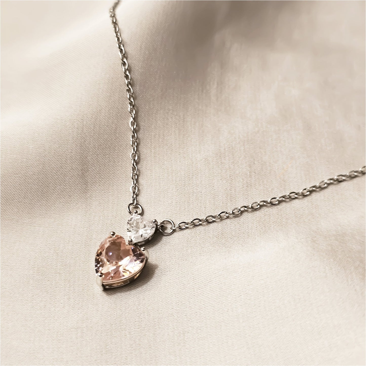 Elegant Attractive Heart Drop Silver Pendant - FAH Jewelry