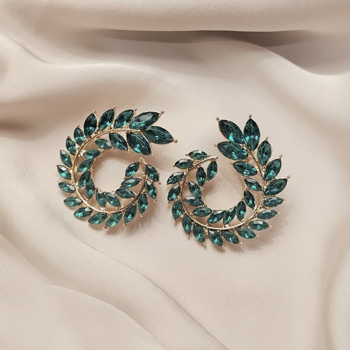 Emerald Vine Coil Earrings - FAH Jewelry