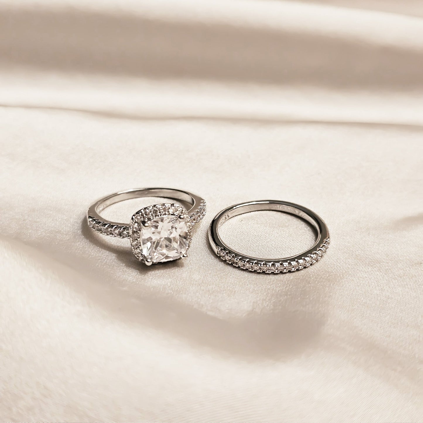 Eternal Glimmer Dual Zircon Ring - FAH Jewelry