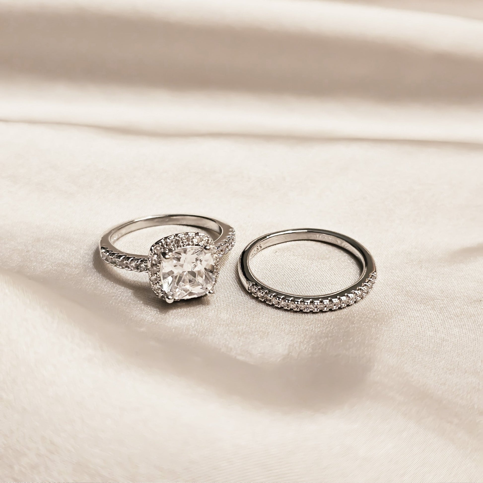 Eternal Glimmer Dual Zircon Ring - FAH Jewelry