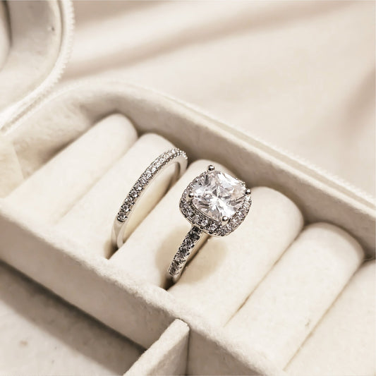 Eternal Glimmer Dual Zircon Ring - FAH Jewelry