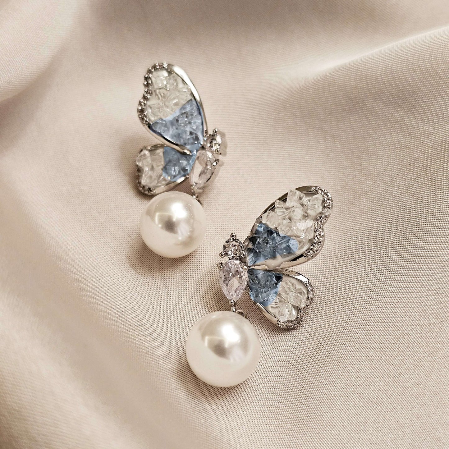 Fairy Light Luxury Butterfly Pearl Earrings - FAH Jewelry