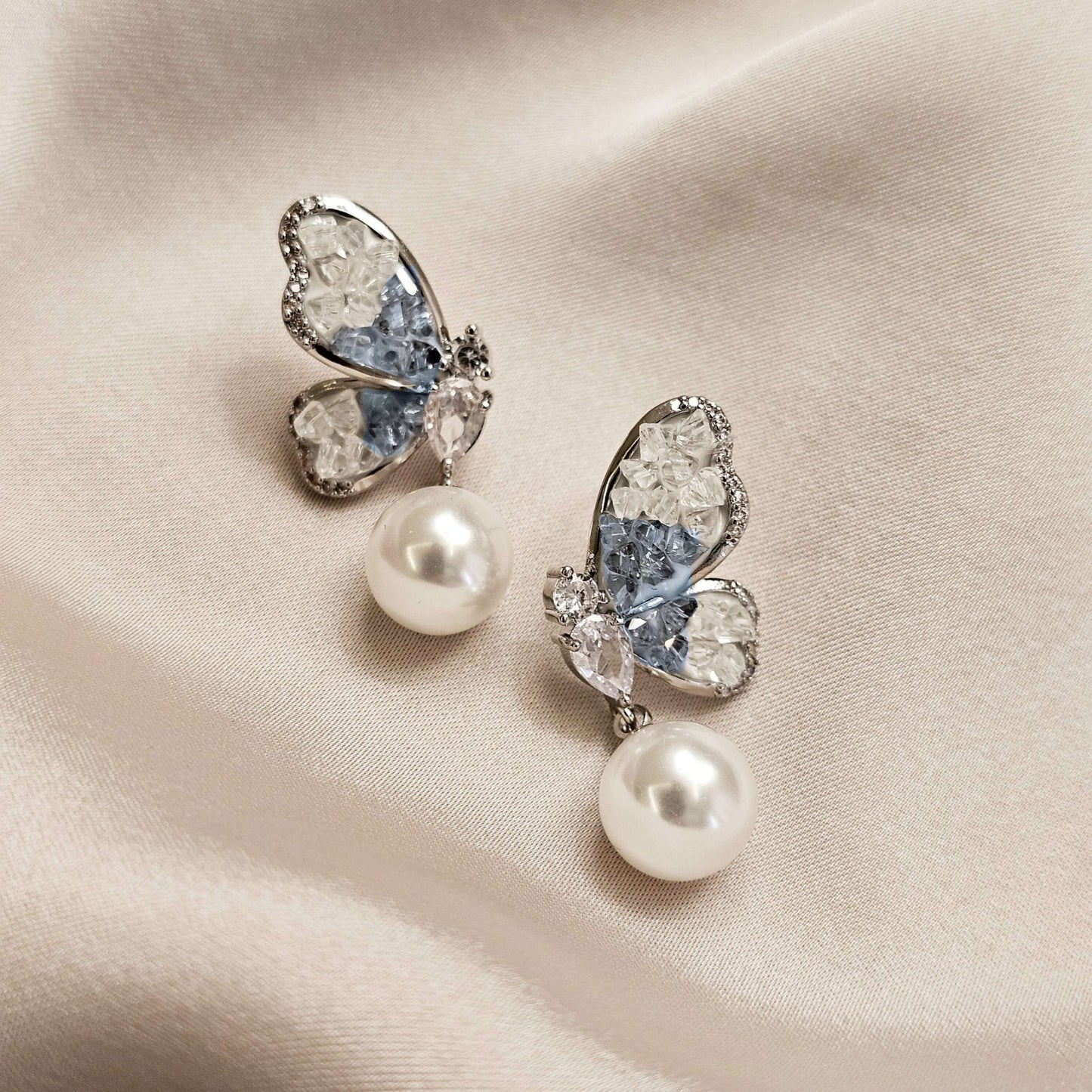 Fairy Light Luxury Butterfly Pearl Earrings - FAH Jewelry
