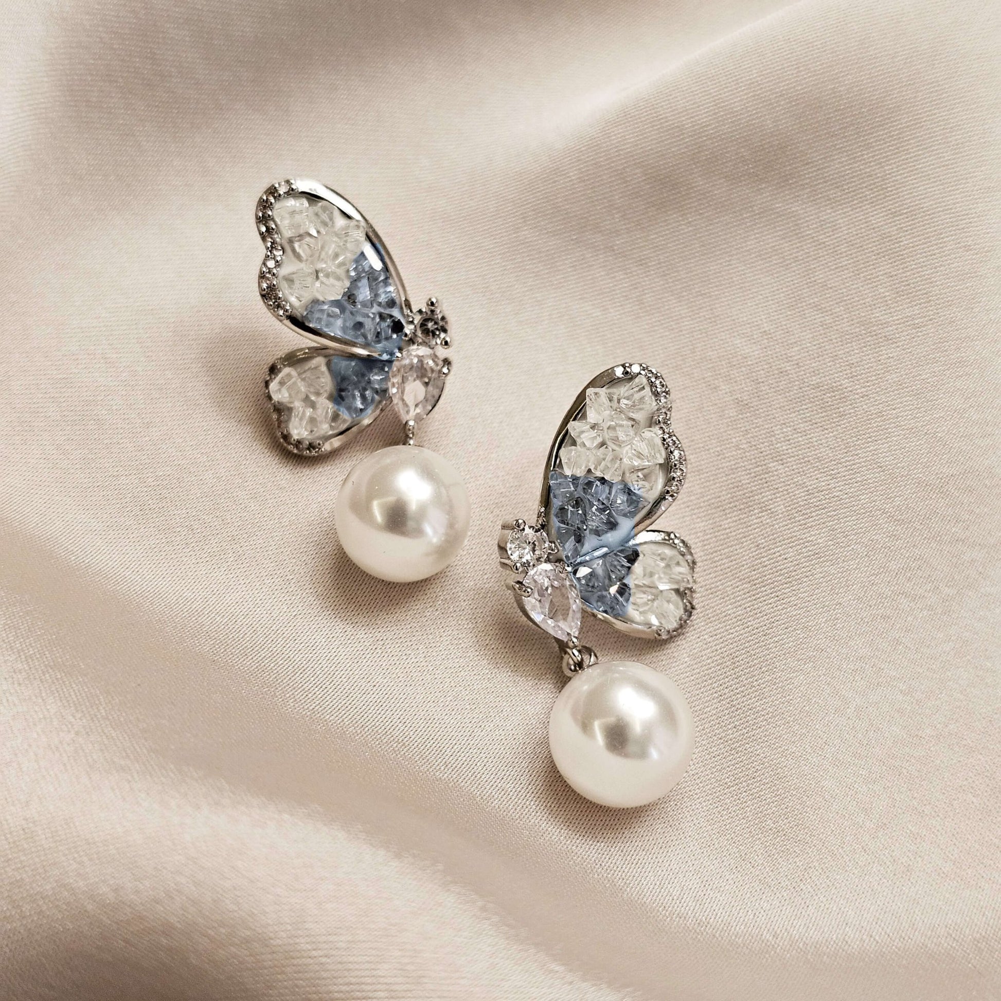 Fairy Light Luxury Butterfly Pearl Earrings - FAH Jewelry