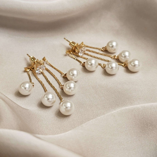 Fascinating French Golden Drop Earrings - FAH Jewelry