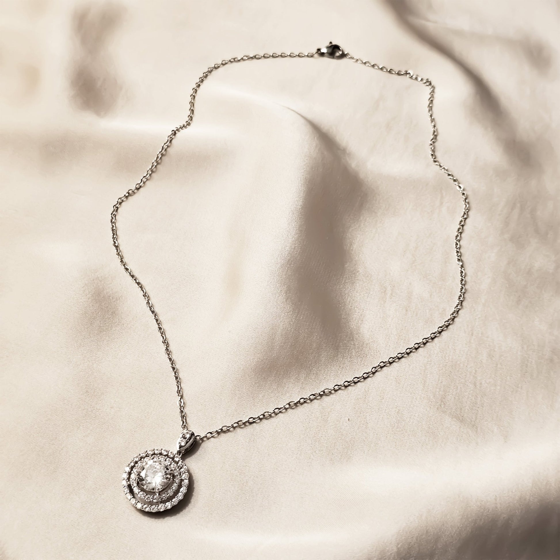 Fascinating French Silver Drop Pendant - FAH Jewelry