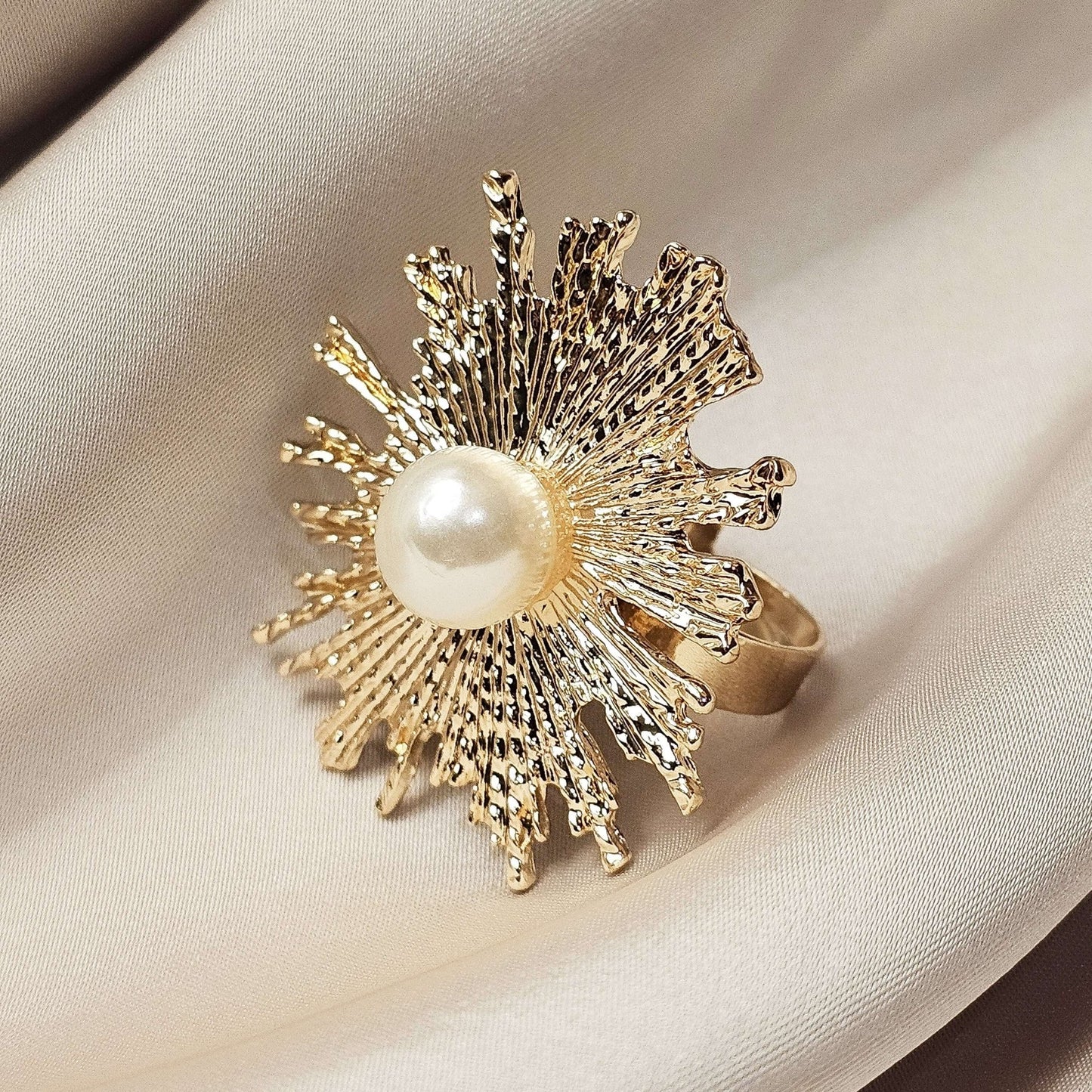 Faux Pearl Decor Ring - FAH Jewelry