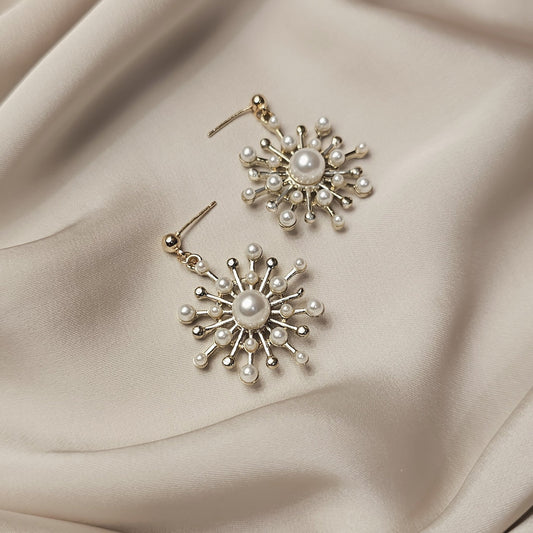 Gold Flower Earrings - FAH Jewelry