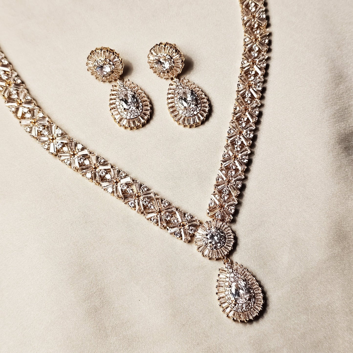 Luxury Cubic Zirconia Necklace(Rose Gold) - FAH Jewelry