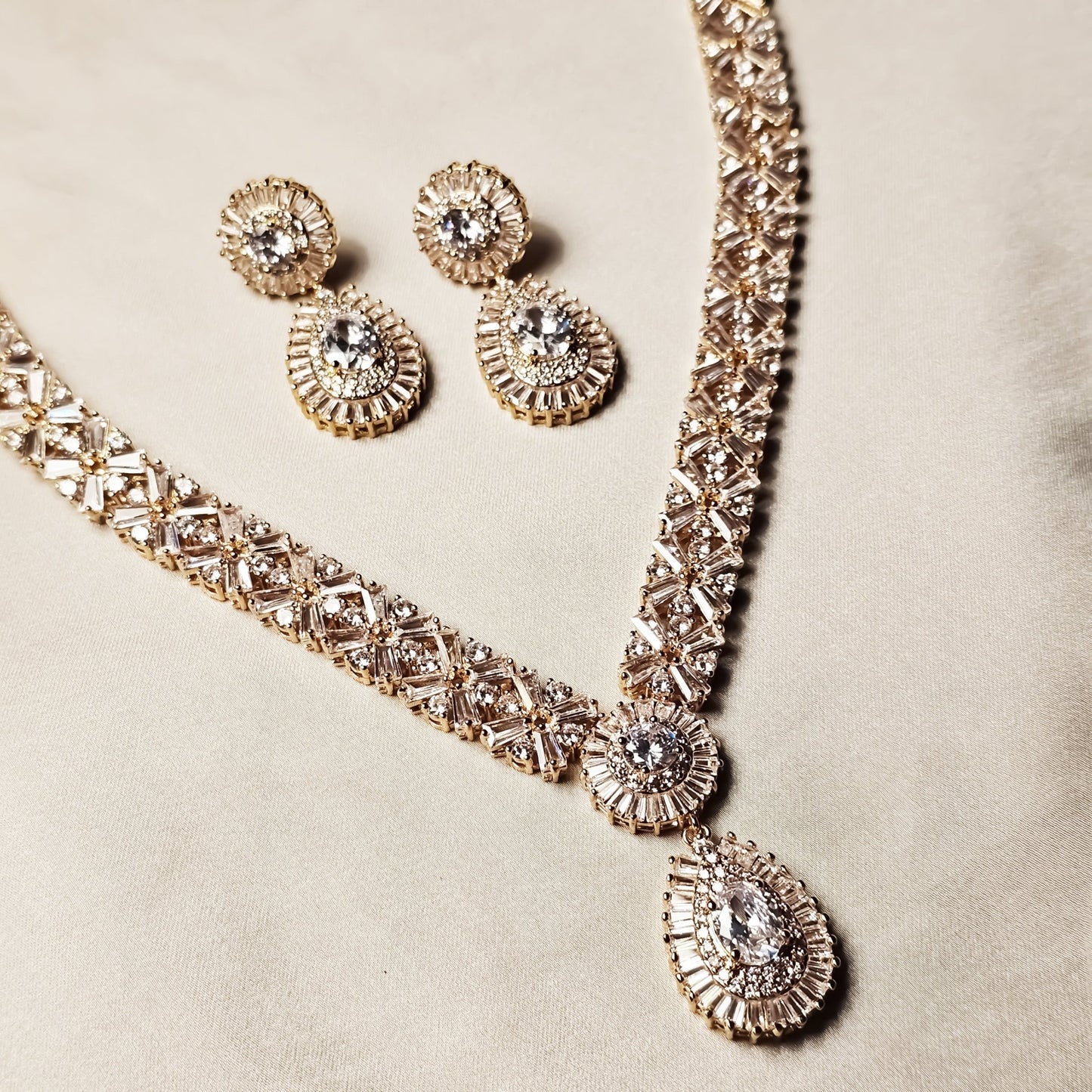 Luxury Cubic Zirconia Necklace(Rose Gold) - FAH Jewelry