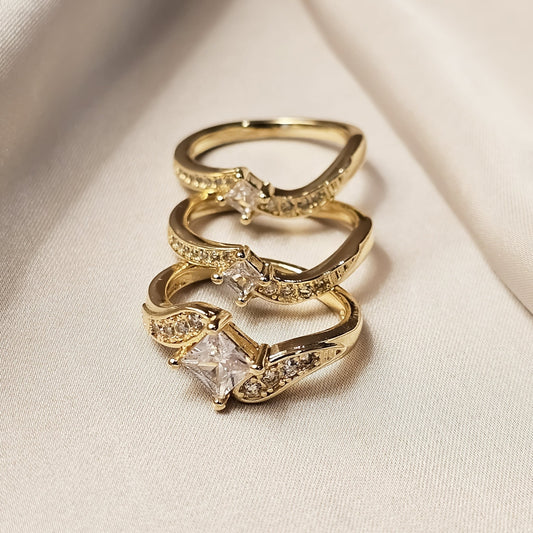 Luxury romantic heart - shaped zircon ring - FAH Jewelry