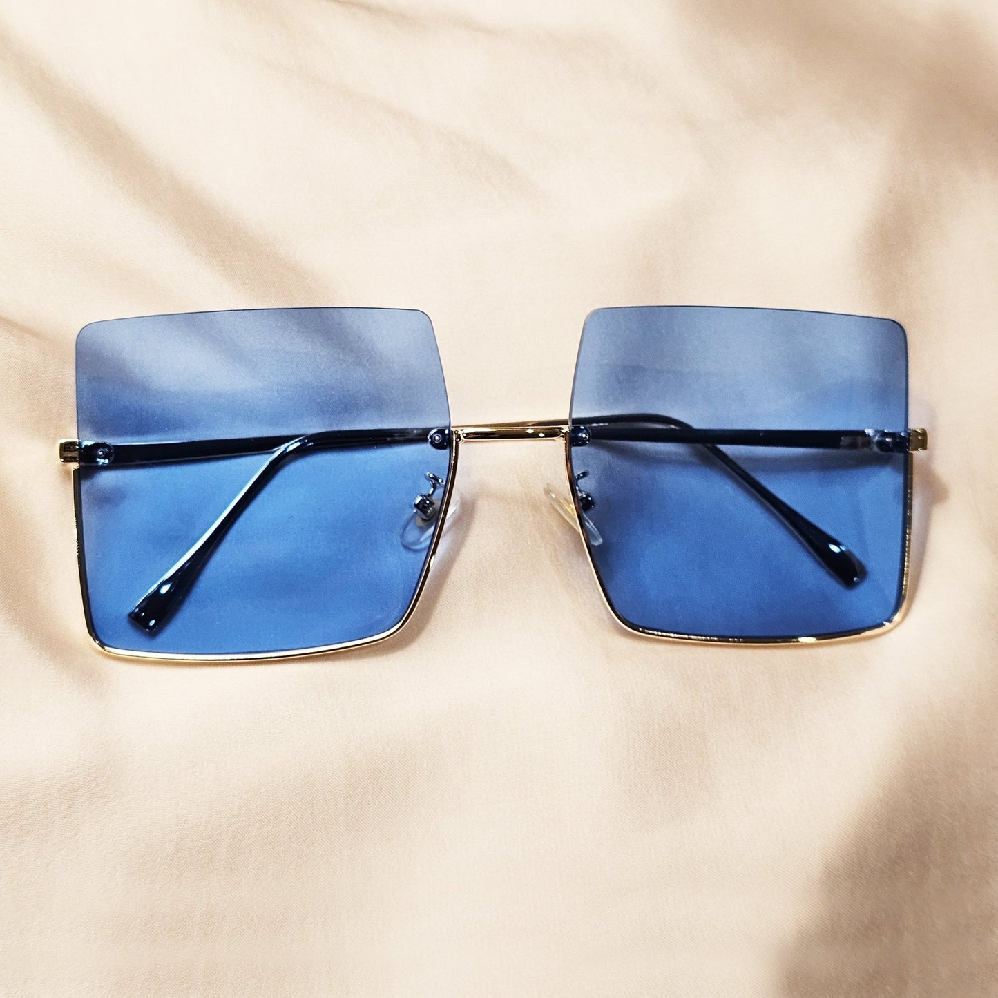 Metal Semi - rimless Sunglasses - FAH Jewelry