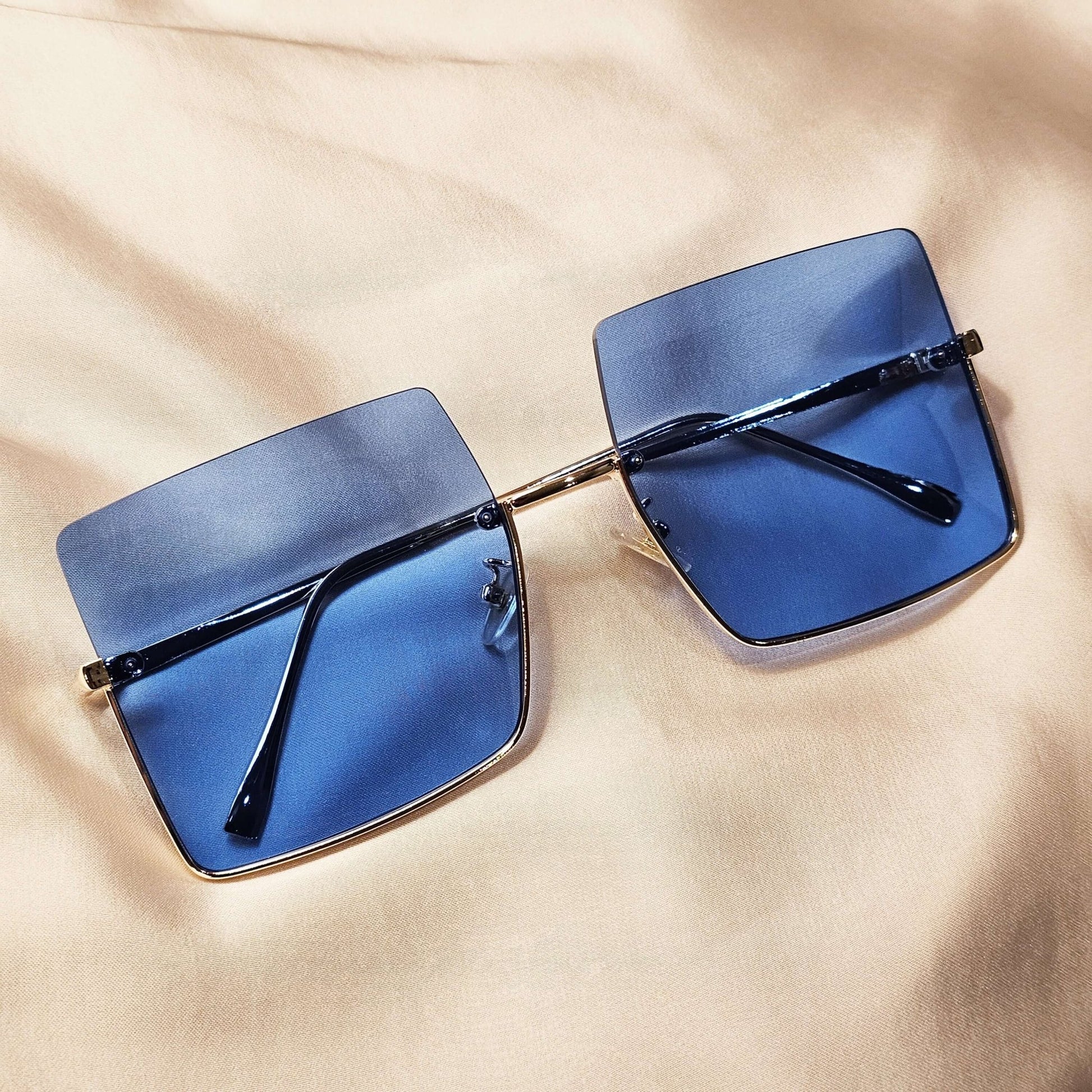Metal Semi - rimless Sunglasses - FAH Jewelry