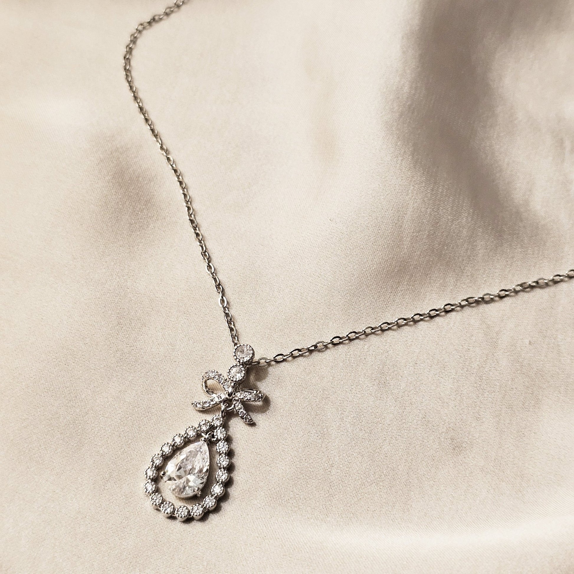 Modern Petite Drop Silver Pendant - FAH Jewelry