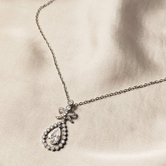 Modern Petite Drop Silver Pendant - FAH Jewelry