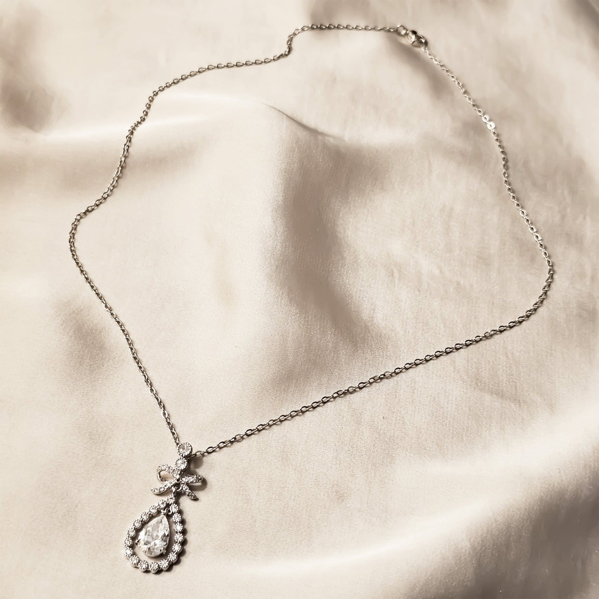 Modern Petite Drop Silver Pendant - FAH Jewelry