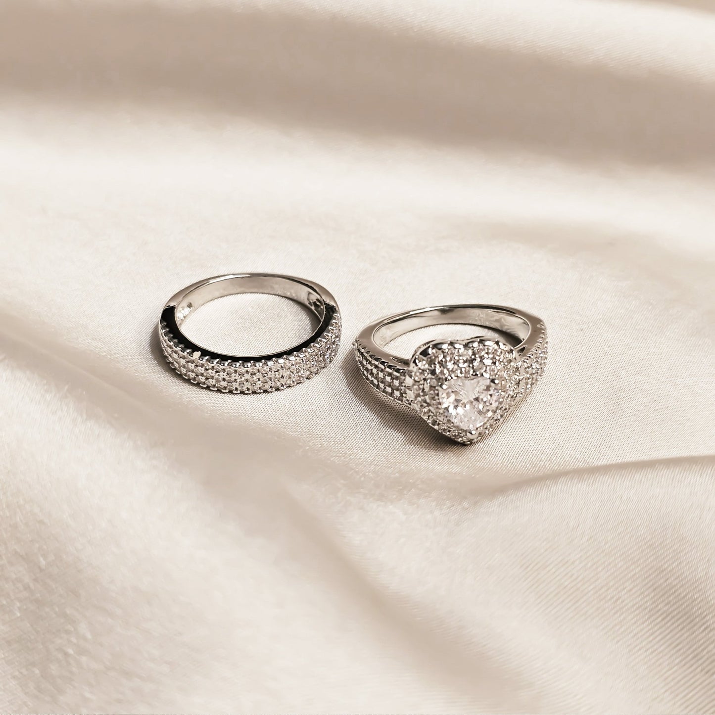 Moonlit Heart Zircon Ring - FAH Jewelry