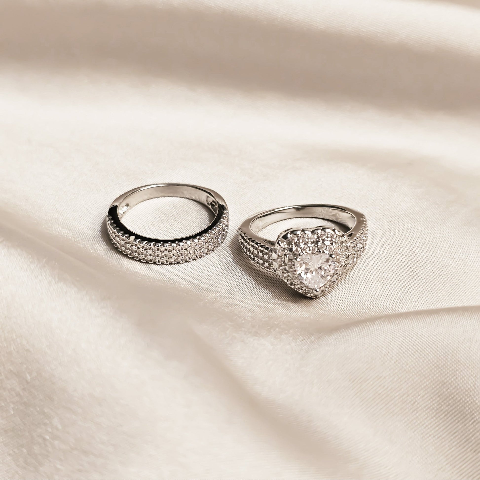 Moonlit Heart Zircon Ring - FAH Jewelry