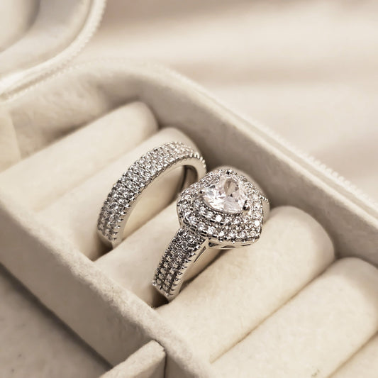 Moonlit Heart Zircon Ring - FAH Jewelry