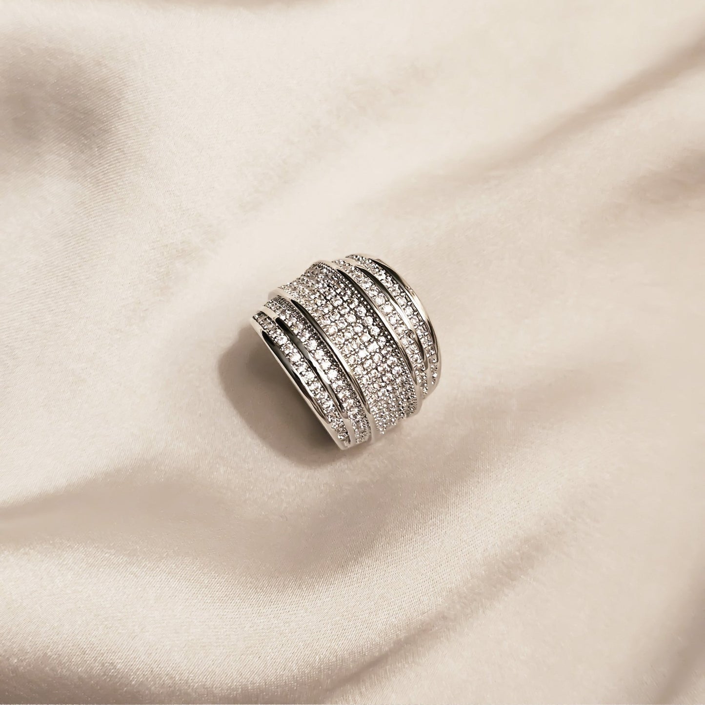 Moonstone Whisper Zircon Ring - FAH Jewelry