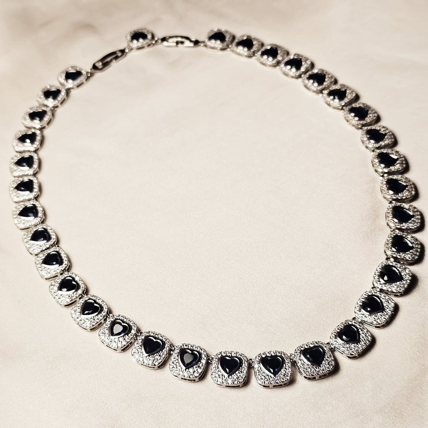 Moonveil Heart Necklace Platinum Plated - FAH Jewelry