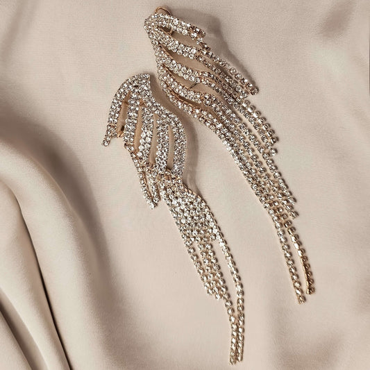 Pavé Waterfall Earrings - FAH Jewelry