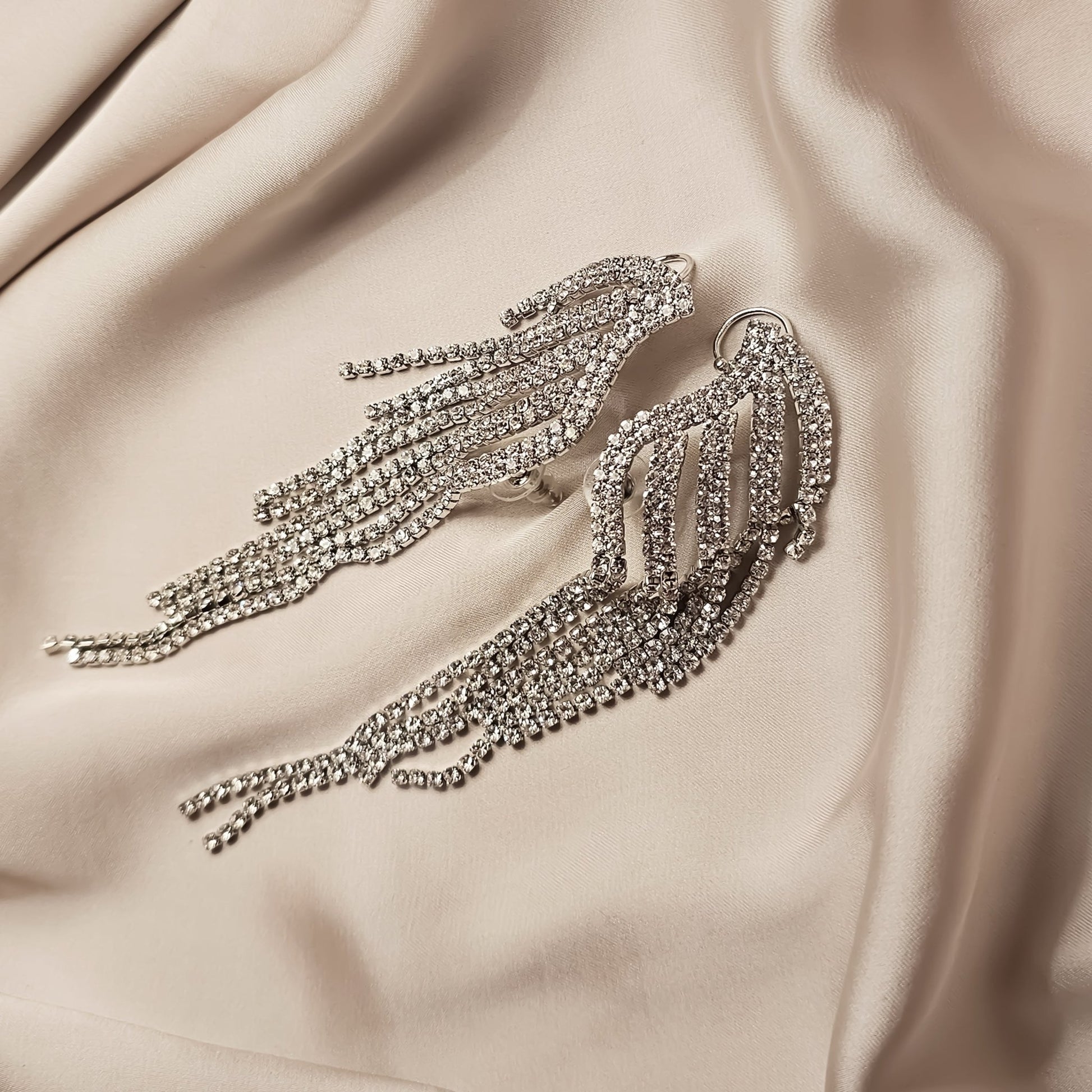 Pavé Waterfall Earrings - FAH Jewelry
