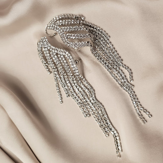 Pavé Waterfall Earrings - FAH Jewelry