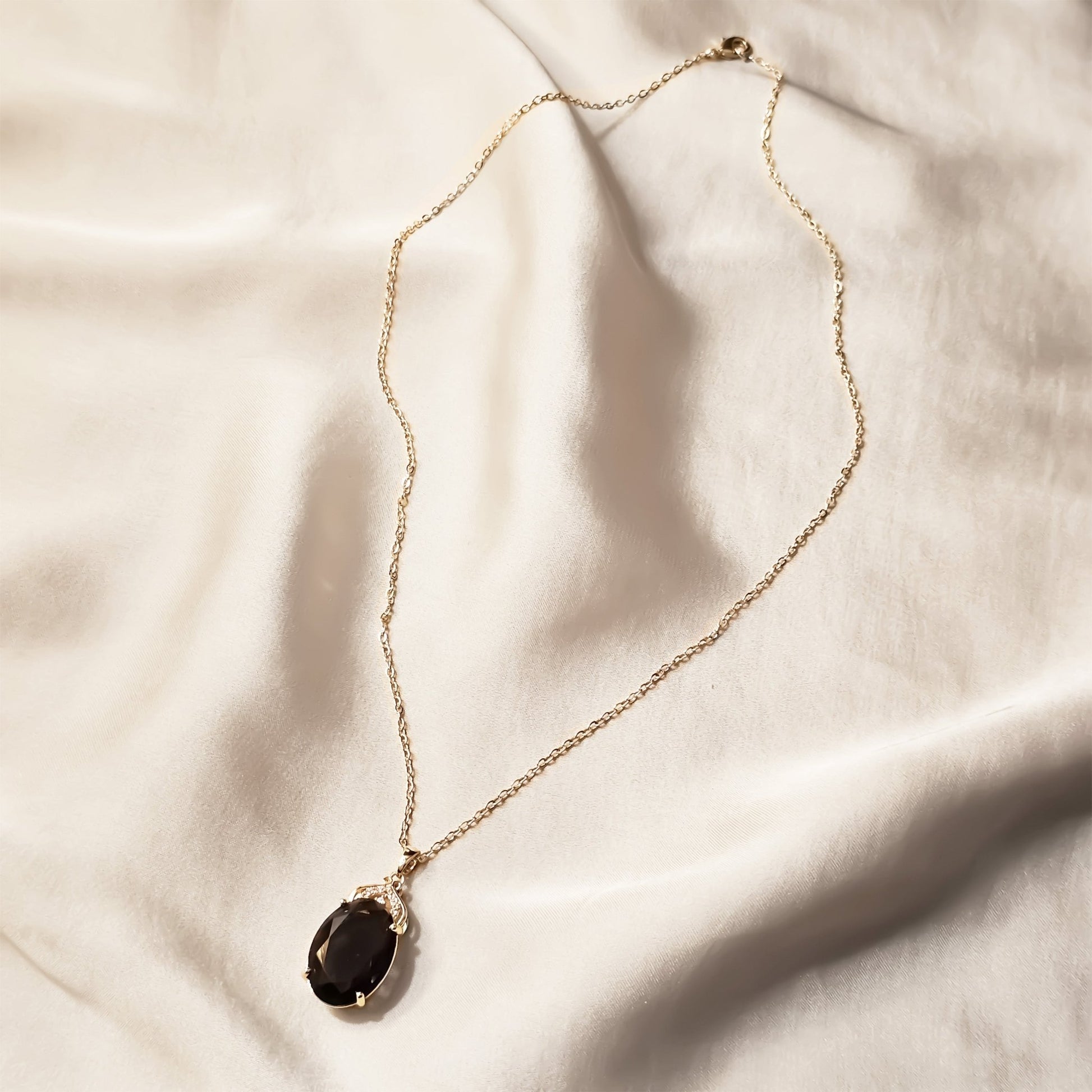 Purple Violet Semi - Precious Stone Pendant - FAH Jewelry