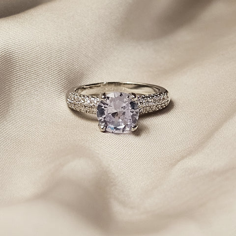 Round Cut Created Diamond Solitaire Ring