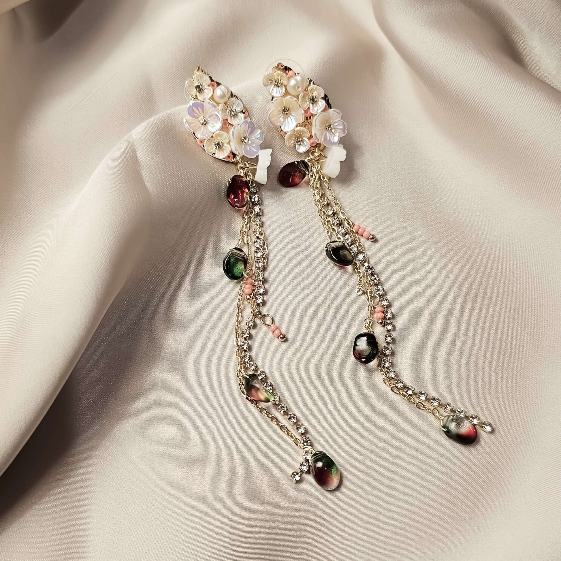 Real Flower Dangle Earrings - FAH Jewelry