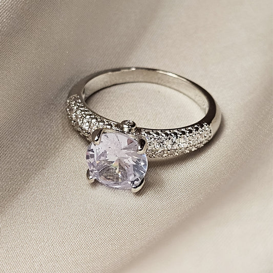 Round Cut Created Diamond Solitaire Ring - FAH Jewelry