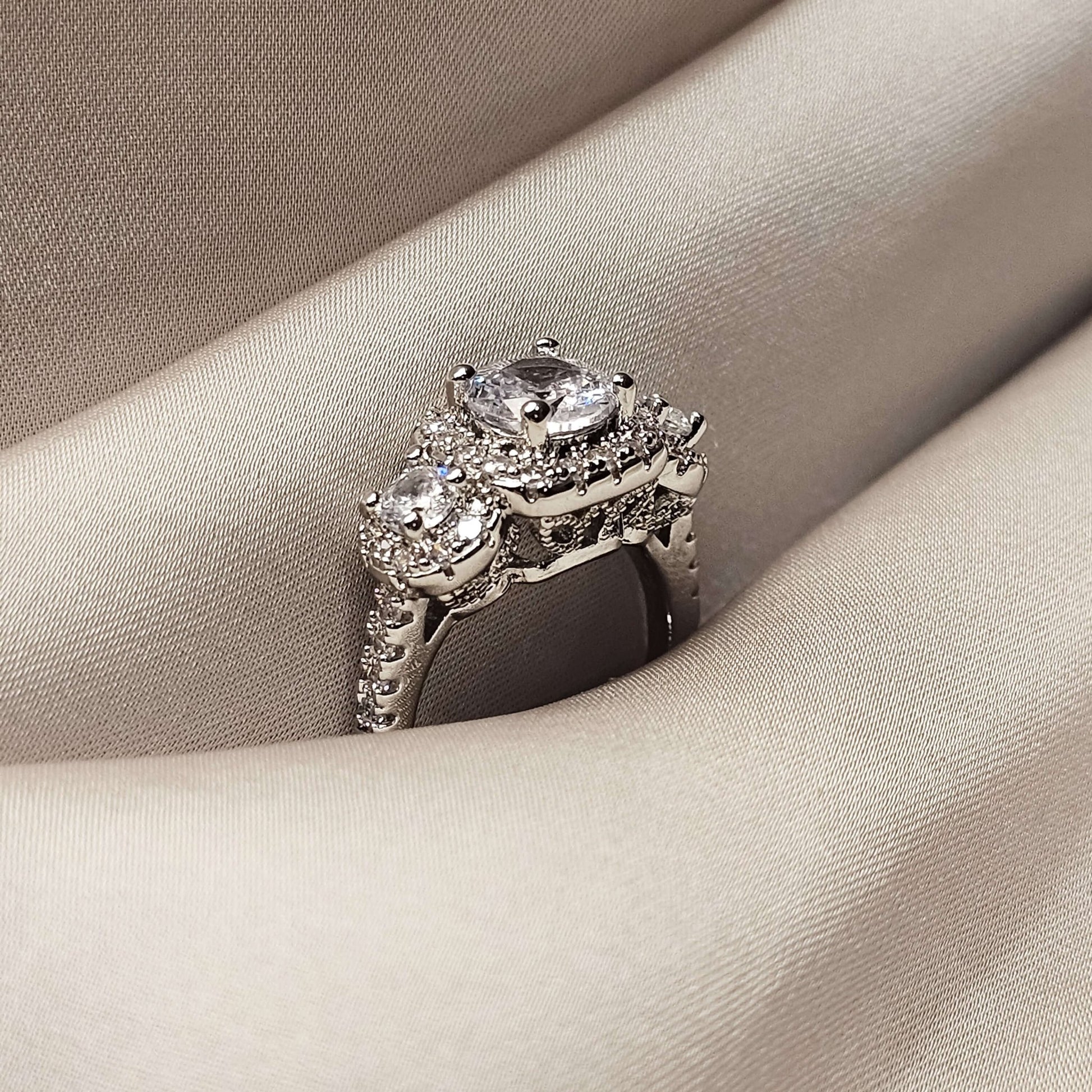 Round Cut Lab - Created Diamond Halo Ring - FAH Jewelry